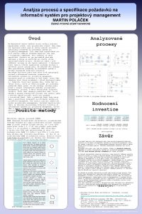 Analza proces a specifikace poadavk na informan systm