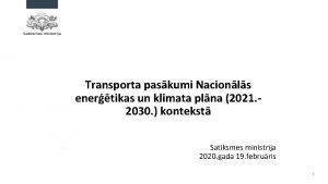 Transporta paskumi Nacionls enertikas un klimata plna 2021