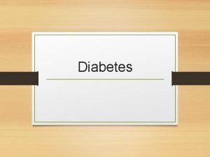 Diabetes Inleiding v Wat is bloedsuikerspiegel v Te
