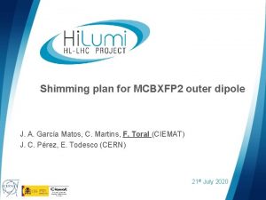 Shimming plan for MCBXFP 2 outer dipole J