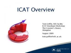 ICAT Overview Tom Griffin ISIS Facility ICAT Developer