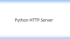 Python server module