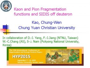 Kaon and Pion Fragmentation functions and SIDIS off