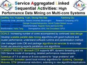 Service Aggregated Linked Sequential Activities High Performance Data