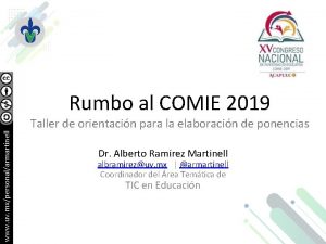 www uv mxpersonalarmartinell Rumbo al COMIE 2019 Taller