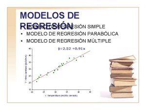 MODELOS DE MODELO DE REGRESIN SIMPLE REGRESIN MODELO