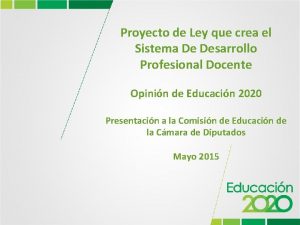 Proyecto de Ley que crea el Sistema De