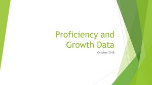 Proficiency and Growth Data October 2018 Smarter Balanced