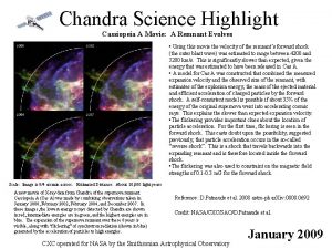 Chandra Science Highlight Cassiopeia A Movie A Remnant