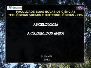 FACULDADE BOAS NOVAS DE CINCIAS TEOLGICAS SOCIAIS E