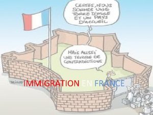 IMMIGRATION EN FRANCE Plan de lExpos Introduction Dfinition