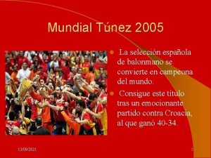 Mundial Tnez 2005 La seleccin espaola de balonmano