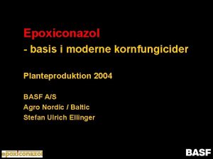 Epoxiconazol basis i moderne kornfungicider Planteproduktion 2004 BASF