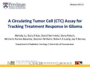 Abstract 1093 A Circulating Tumor Cell CTC Assay