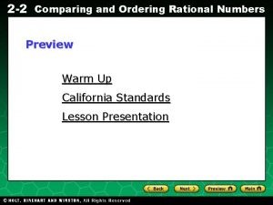 2 2 Comparing and Ordering Rational Numbers Preview