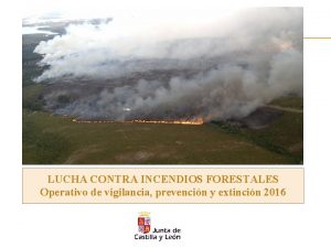 LUCHA CONTRA INCENDIOS FORESTALES Operativo de vigilancia prevencin