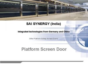 SAI SYNERGY India Integrated technologies from Germany and