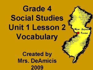 Grade 4 Social Studies Unit 1 Lesson 2