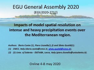 EGU General Assembly 2020 EGU 2020 2712 Impacts