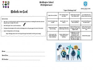 Bridlington School RS Department Super Challenge Grid Beliefs