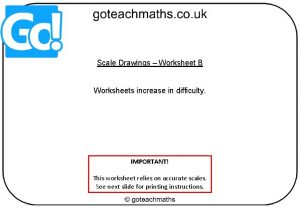 Scale Drawings Worksheet B Worksheets increase in difficulty