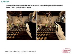 Compensatory Postural Adjustments in an Oculus Virtual Reality