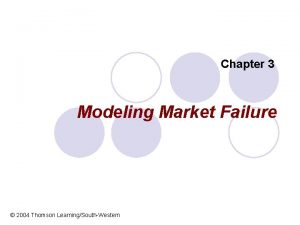 Chapter 3 Modeling Market Failure 2004 Thomson LearningSouthWestern