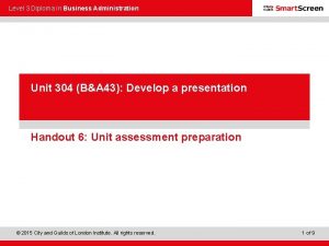 Level 3 Diploma in Business Administration Power Point