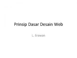 Prinsip Dasar Desain Web L Erawan Desain Web