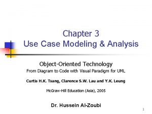 Chapter 3 Use Case Modeling Analysis ObjectOriented Technology