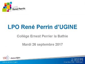 LPO Ren Perrin dUGINE Collge Ernest Perrier la