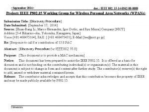 September 2014 doc IEEE 802 15 14 0562