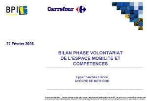 22 Fvrier 2008 BILAN PHASE VOLONTARIAT DE LESPACE