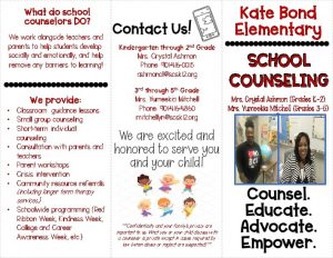 Kate Bond Elementary What do school counselors DO