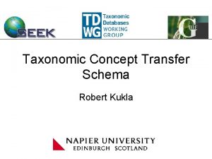 Taxonomic Concept Transfer Schema Robert Kukla Transfer Schema