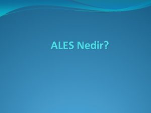 ALES Nedir ALES Akademik Personel ve Lisansst Eitimi