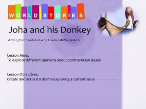 Joha and his donkey