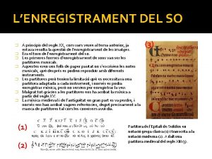 LENREGISTRAMENT DEL SO A principis del segle XX