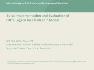 National Center on Birth Defects and Developmental Disabilities