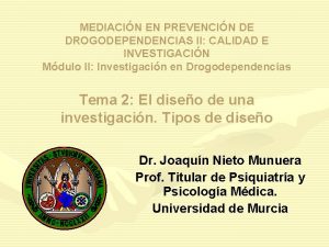 MEDIACIN EN PREVENCIN DE DROGODEPENDENCIAS II CALIDAD E