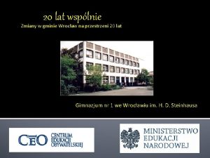 20 lat wsplnie Zmiany w gminie Wrocaw na