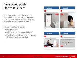 Facebook posts Danfoss Ally I har nu muligheden