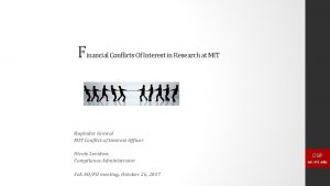 Financial Conflicts Of Interest in Research at MIT