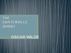 THE CANTERVILLE GHOST OSCAR WILDE HOW MUCH DO