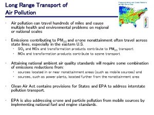 Long Range Transport of Air Pollution Air pollution
