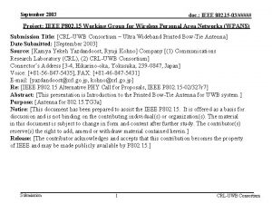 September 2003 doc IEEE 802 15 03 Project