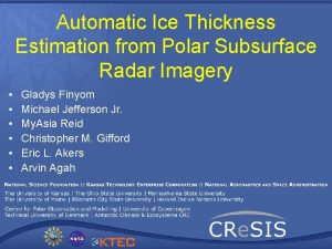 Automatic Ice Thickness Estimation from Polar Subsurface Radar