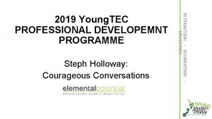 Steph Holloway Courageous Conversations INTERACTION INSPIRATION EDUCATION 2019