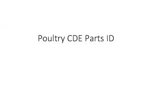 Poultry CDE Parts ID Half Chicken Cut in