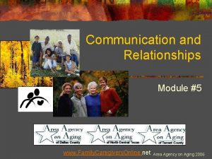 Communication and Relationships Module 5 www Family Caregivers